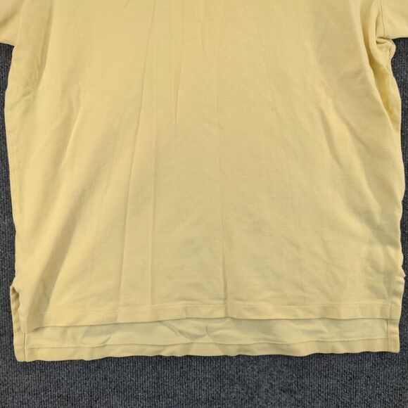Polo by Ralph Lauren Mens Polo Shirt Yellow Large Short Sleeve Hi Lo Hem Cotton - Picture 6 of 15